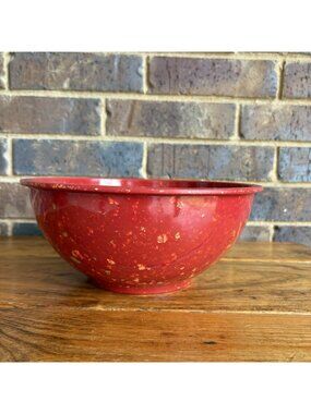 Red 100% Melamine Confetti Mixing Bowl 10.25” Unbranded
